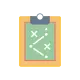 Luxe Drive Digital Marketing America's Top Marketing Agency A clipboard with a strategic plan drawn on it, showing X and O marks connected by lines, highlights the Luxe Drive Digital Marketing blueprint. Luxe Drive Digital Marketing We Drive Your Growth