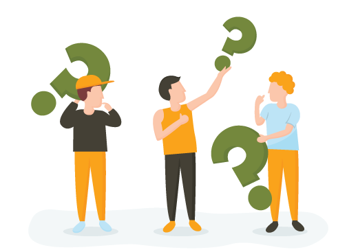 Luxe Drive Digital Marketing America's Top Marketing Agency Three individuals are standing and holding large green question marks, appearing to be in a thoughtful discussion about Luxe Drive's digital marketing strategies. Luxe Drive Digital Marketing We Drive Your Growth