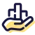 Luxe Drive Digital Marketing America's Top Marketing Agency Icon of a hand holding three luxe buildings. Luxe Drive Digital Marketing We Drive Your Growth