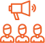 Luxe Drive Digital Marketing America's Top Marketing Agency An icon of an orange megaphone above three orange silhouettes of people. Luxe Drive Digital Marketing We Drive Your Growth